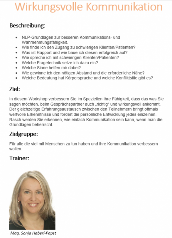 wirkungsvolle-kommunikation Mag. Sonja Haberl-Papst